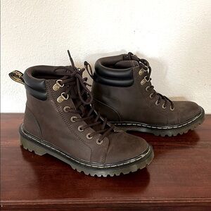 Dr. Martens Brown Leather Combat Boots
